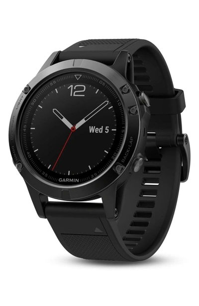 Shop Garmin Fenix 5 Sapphire Premium Multisport Gps Watch, 47mm In Black/ Black Sapphire