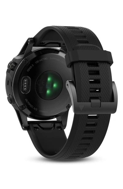 Shop Garmin Fenix 5 Sapphire Premium Multisport Gps Watch, 47mm In Black/ Black Sapphire