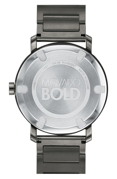 Shop Movado Bold Evolution Bracelet Watch, 40mm In Gunmetal