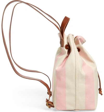 Shop Madewell Somerset Canvas Backpack - Pink In Petal Pink Stripe