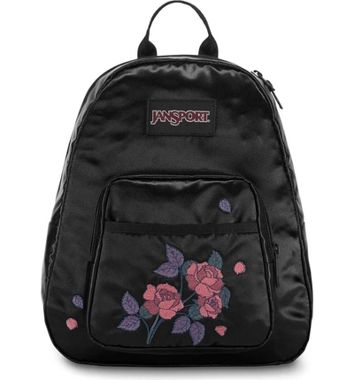 Shop Jansport Half Pint Fx Backpack - Black In Satin Rose