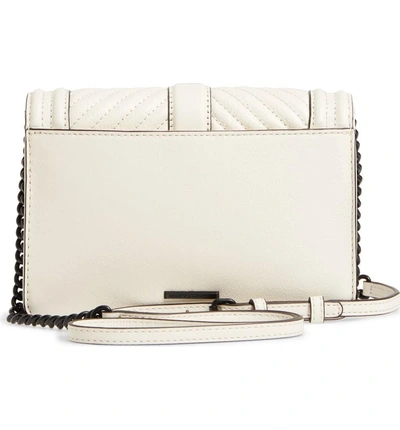 Shop Rebecca Minkoff Small Love Leather Crossbody Bag - White In Antique White