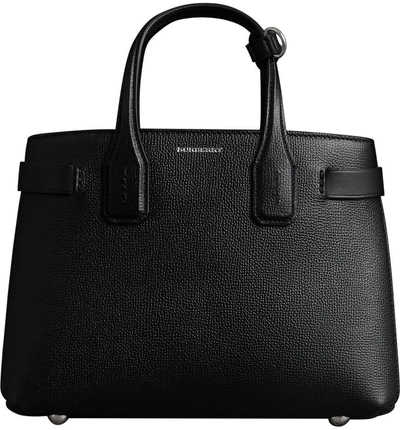 Shop Burberry Small Banner Tote - Black