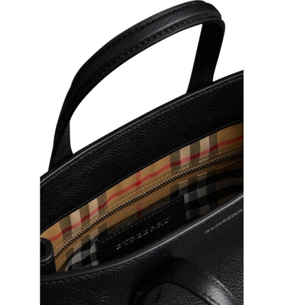Shop Burberry Small Banner Tote - Black