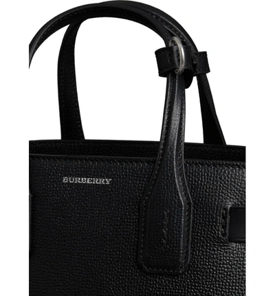 Shop Burberry Small Banner Tote - Black