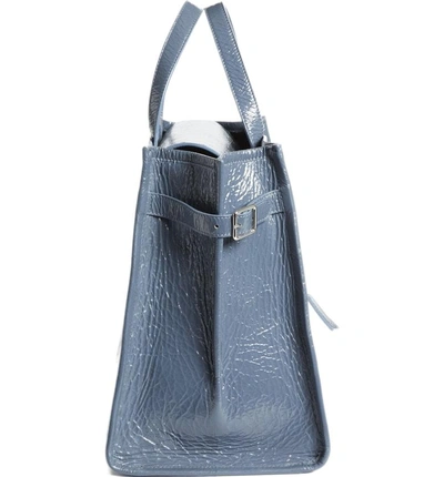 Shop Calvin Klein 205w39nyc Calvin Klein 209w39nyc East/west Leather Tote - Grey In Grey Blue