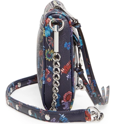 Shop Rebecca Minkoff Mini Mac Convertible Crossbody Bag - Blue In Floral Blue