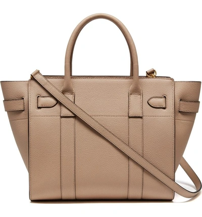 Shop Mulberry Small Zip Bayswater Classic Leather Tote - Pink In Rosewater