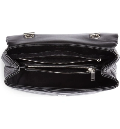 Shop Saint Laurent Loulou Leather Top Handle Satchel In Nero/ Nero