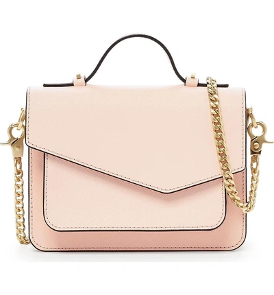 Shop Botkier Mini Cobble Hill Calfskin Leather Crossbody Bag - Pink In Blossom