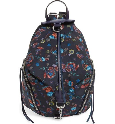 Shop Rebecca Minkoff Julian Nylon Backpack - Blue In Navy Floral