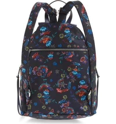 Shop Rebecca Minkoff Julian Nylon Backpack - Blue In Navy Floral