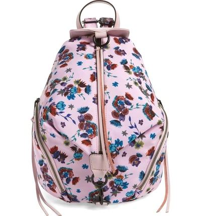 Shop Rebecca Minkoff Julian Nylon Backpack - Pink In Floral Pink