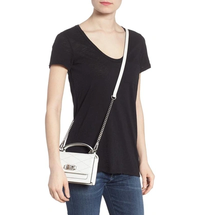 Shop Rebecca Minkoff Small Je T'aime Leather Crossbody Bag - White In Bianco