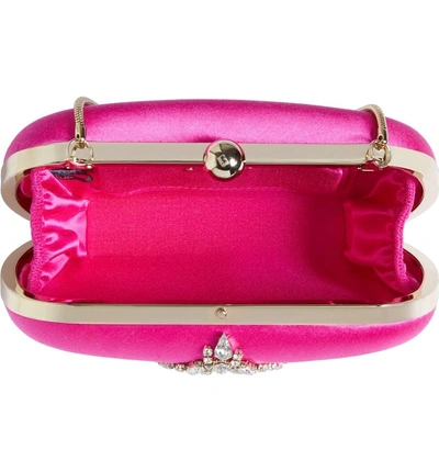 Shop Badgley Mischka Aurora Clutch - Pink In Carmine Pi