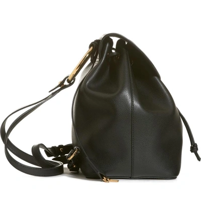 Shop Fendi Cruise Calfskin Leather Backpack - Black In Nero/ Oro Soft