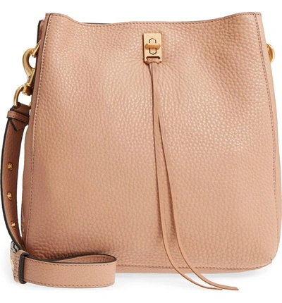 Shop Rebecca Minkoff Darren Deerskin Leather Shoulder Bag - Beige In Desert Tan