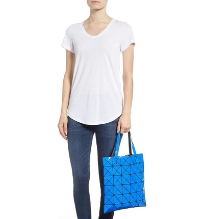 Shop Bao Bao Issey Miyake Lucent Two-tone Tote Bag - Blue In Blue/ Dark Blue