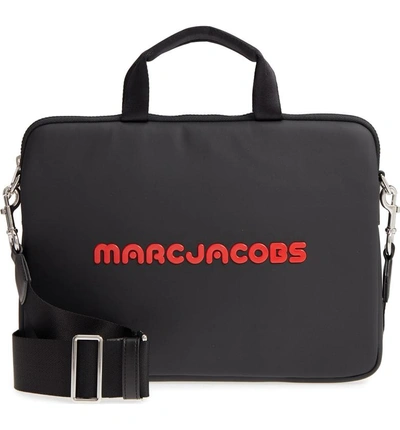 Shop Marc Jacobs Logo 13-inch Computer Commuter Case - Black