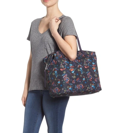 Shop Rebecca Minkoff Washed Nylon Tote - Blue In Floral Blue