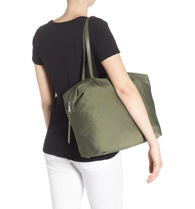 Shop Rebecca Minkoff Washed Nylon Tote In Olive