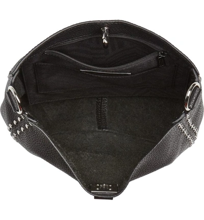 Shop Rebecca Minkoff Small Darren Leather Feed Bag - Black