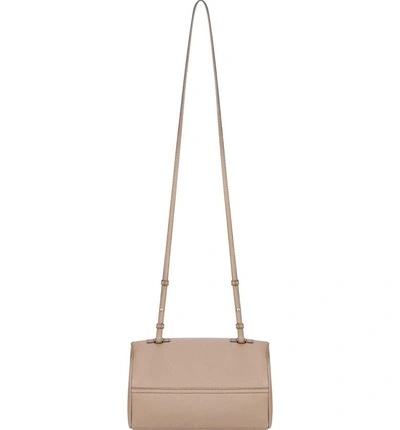 Shop Givenchy 'mini Pandora' Sugar Leather Shoulder Bag - Beige In Powder