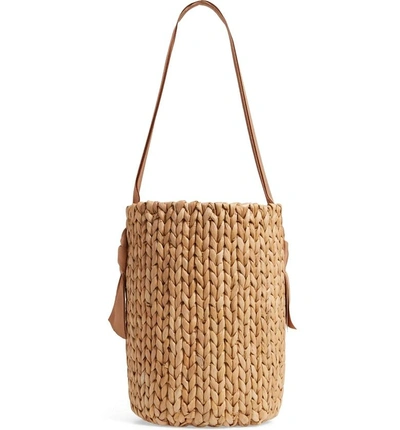 Shop Pamela Munson Isla Bahia Basket Shoulder Bag - Beige In Khaki