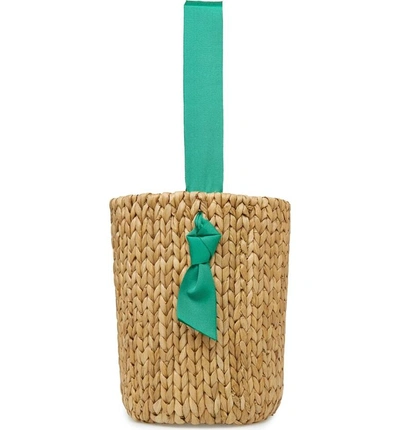 Shop Pamela Munson Isla Bahia Basket Shoulder Bag - Beige In Palm