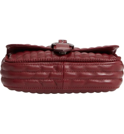 Shop Longchamp Amazone Quilted Leather Crossbody Bag - Burgundy
