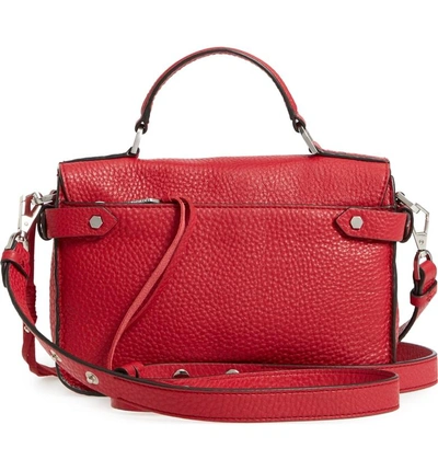 Shop Rebecca Minkoff 'small Darren' Leather Messenger Bag - Red In Scarlet