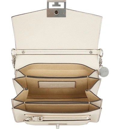 Shop Givenchy Small Gv3 Leather Crossbody Bag - Beige In Powder