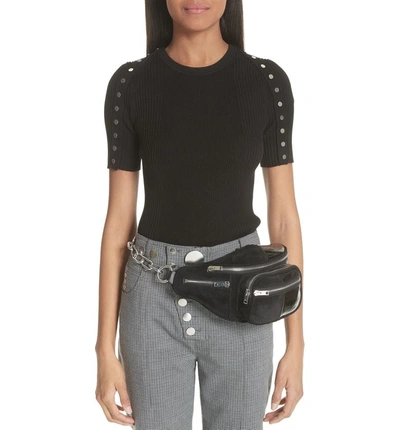 Shop Alexander Wang Attica Leather & Suede Fanny Pack In Black
