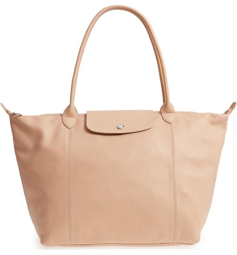 longchamp beige tote bag