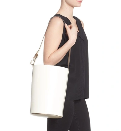 Shop Trademark Leather Bucket Bag - White