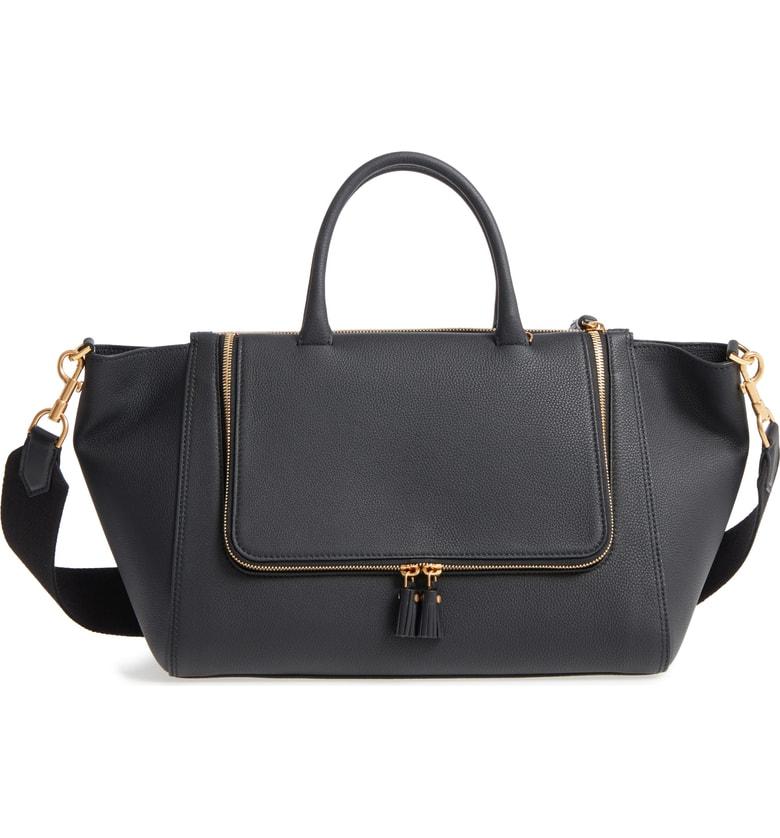 Anya Hindmarch Vere Mini Grained Leather Tote Bag In Black ModeSens