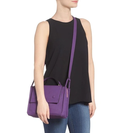 Shop Danielle Nicole Nolan Faux Leather Crossbody Bag - Purple In Purple Snake