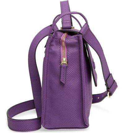 Shop Danielle Nicole Nolan Faux Leather Crossbody Bag - Purple In Purple Snake