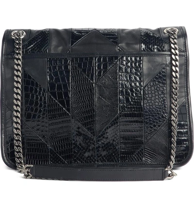 Shop Saint Laurent Niki Medium Patchwork Shoulder Bag In Noir