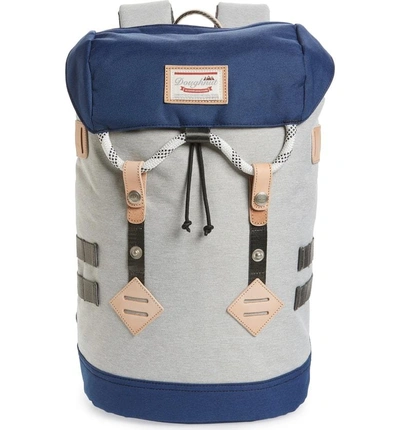 Shop Doughnut Small Colorado Water Repellent Backpack - Grey In Light Grey/ Navy