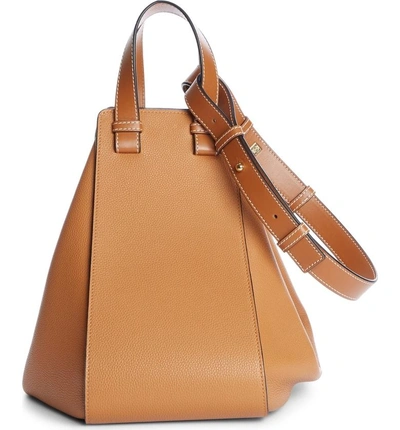 Shop Loewe Medium Hammock Calfskin Leather Shoulder Bag - Beige In Light Caramel