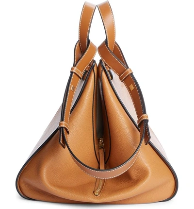 Shop Loewe Medium Hammock Calfskin Leather Shoulder Bag - Beige In Light Caramel