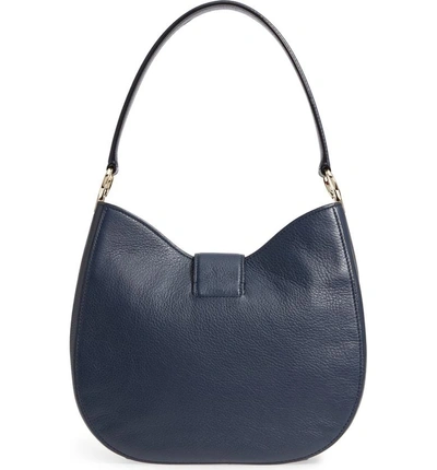 Shop Kate Spade Medium Greenwood Place Raya Leather Shoulder Bag - Blue In Blazer Blue