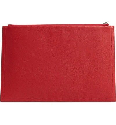 Shop Givenchy Large Antigona Leather Pouch - Red In Bright Red