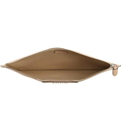 Shop Givenchy Large Antigona Leather Pouch - Beige In Powder