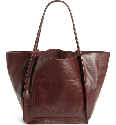 Shop Proenza Schouler Extra Large Leather Tote - Orange In Cordovan
