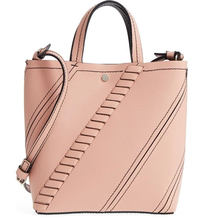 Shop Proenza Schouler Mini Hex Whipstitch Calfskin Leather Tote - Pink In Deep Blush