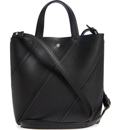 Shop Proenza Schouler Mini Hex Whipstitch Calfskin Leather Tote In Black