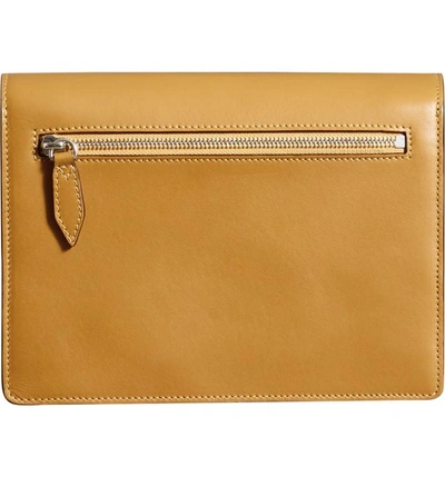 Shop Burberry Small Macken Colorblock Leather Crossbody Bag - Yellow In Cornflower Yellow/ Limestone