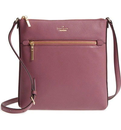 Shop Kate Spade Oakwood Street - Malia Leather Crossbody Bag - Purple In Plum Berry